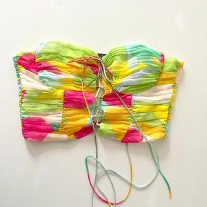 Summer Chic Vibes: Strapless Zipper Side Opening Top